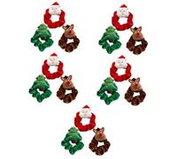 DEARMAMY 15 Pièces Élastiques Cheveux Noël Femmes Accessoires De Noël Décoratifs Ponytail Holders Classiques pour Fêtes et Usage