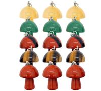 DEARMAMY 15 Pièces Pendentif Champignon en Pierre de Cristal 2cm | Finition Délicate, Lot Décoratif pour Bracelets, Porte-clés et Boucles D'oreilles, Création Artisanale Couleur Aléatoire