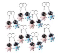 DEARMAMY 16 pièces Porte-clés Astronaute Mignon Pendentif Spaceman Accessoire pour Sac à Main Sac à Dos et Téléphone Décoration Bleu et Rose