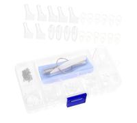 DEARMAMY 1Ensemble Plaquettes Nasales Antidérapantes Pour Lunettes Kit De Réparation Tout Chiffon Pour Lentilles Ajustement Et Durable