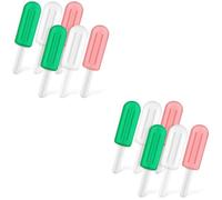 DEARMAMY 2 Ensembles Chewies Silicone Forme De Popsicle Avec Poignées Pour Aligneurs Détenteurs De Gencives Pour Exercices Musculaires Pour Braces 6 Pièces * 2