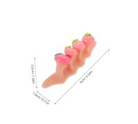 DEARMAMY 2 Ensembles Manicure Toe Separators Silicone Ultra Doux avec Décor Fraise Outil Dalignement et Écarteur Dorteils Réutilisable pour Salon et Usage Domestique