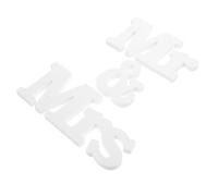 DEARMAMY 2 Ensembles Ornement de Lettres Mr et Mrs pour Mariage | Pvc Blanc, Design Lettre Simple et Classique, Léger, Facile à Placer Ranger, Réception
