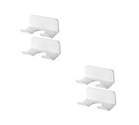 DEARMAMY 2 Ensembles Support Mural Pour Sèche Cheveux Rack Adhésif Pratique Pour Sèche Cheveux Organisateur De Salle De Bain Et Coiffure Installation Facile Blanc 2 Pièces * 2