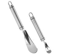 DEARMAMY 2 Éplucheurs D'agrumes en Acier Inoxydable, Ouvre-pomelo Multifonctionnel pour Peler Oranges et Pamplemousses, Outil Cuisine Portable Pratique pour Maison et Préparation de Fruits