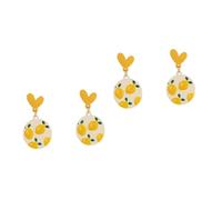 DEARMAMY 2 Paires Boucles D'oreilles Citron Médaillons Pour Femmes Boucles D'oreilles Esthétique Boucles D'oreilles Pour Femmes Boucles D'oreilles Pendantes Boucles D'oreilles Cool Alliage