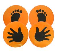 DEARMAMY 2 Paires Marqueur de Tapis de Football Orange, Lot de PVC | Signalisation de Sol pour Soccer et Basket, Couleur Vive, Souplesse, Sûr et Résistant aux Chocs