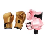 DEARMAMY 2 Paires Moufles de Boxe Confortables et Polyvalents en Cuir PU et Mousse pour Garçon et Filles pour L'entraînement Familial Activités Sportives des Tout-Petits
