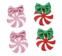 DEARMAMY 2 Paires Paillette de cheveux à paillettes filles mignon ruban nourrisson arc pinces à cheveux bonbons accessoires pour cheveux fille enfant en bas âge pinces à sequins Accueil