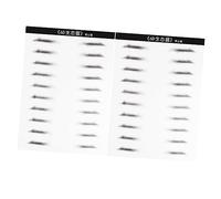 DEARMAMY 2 Paires Patch De Sourcils Simulé Beauté Pochoir Autocollants Hommes Trousse à Sourcils Des Sourcils Permanent Patch De Sourcil Artificiel Sombre Crayon Black