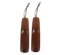 DEARMAMY 2 Pièces 1 Ensemble Chausse-pied Outils De Levage De Haut Clé Chaussures Hommes Chausse Pied Manche Court Ascenseur Fait Portable Petit En Bois Couleur Aléatoire