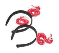 DEARMAMY 2 Pièces Bandeau Année du Serpent tenue de fête accessoires de cheveux pour femmes accessoires de mode bandeaux fins pour femmes bandeau monstre bandes de cheveux hommes Plastique