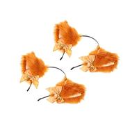 DEARMAMY 2 Pièces Bandeau D'Oreille De Chat Oreilles De Chat Pour Femmes Cerceaux De Poils D'Animaux Bandeau D'Oreille De Chat En Peluche Cerceau De Cheveux D'Oreille De Chat Bandeau