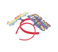 DEARMAMY 2 pièces Bandeau Fierté Rainbow Pride Headband pour Femmes et Filles Accessoire Cheveux Carnaval et Confortable pour Festival Parade et Mariage Bandeau Tête Forme Cœur Love Is