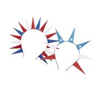 DEARMAMY 2 pièces Bandeau Patriote Couronne Statue Liberté Juillet Accessoire Américain pour Élections Fêtes Nationales Cosplay