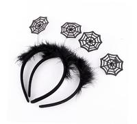 DEARMAMY 2 pièces Bandeaux Halloween Araignée Toile Araignée Accessoires de Costume et Créatifs pour Adultes et Garçon Fille Cerceaux de Cheveux Confortables et Durables