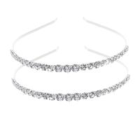 DEARMAMY 2 Pièces Bandeaux Rhinestones Accessoires de Chic pour Filles Couronnes et Élégantes pour Événements Festifs et Photos Décoratives