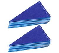 DEARMAMY 2 pièces Banderole Fanions Triangle Non Tissé Bleu Décoration Suspendue pour Fête Mariage Printemps et Chambre