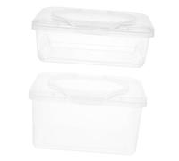 DEARMAMY 2 pièces Boîte à Lingettes Transparente à Clapet pour Lingettes Humides et Désinfectantes Distributeur Portable pour Voiture Salle de Bain et Extérieur Rangement Étanche et