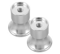 DEARMAMY 2 Pièces Bouton à Goupille en Alliage D'aluminium Argenté | Poignée Ergonomique, Réglage Rapide et Prise Confortable, Compatible Machines D'exercice et Centres Professionnels