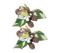 DEARMAMY 2 pièces Broche Magpie Lot de Pins Animaux Raffinés pour Femmes Accessoire Vintage pour Costume Robe et Tenue Décontractée