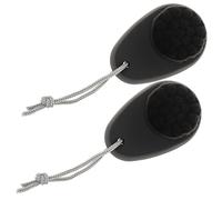 DEARMAMY 2 Pièces brosse pour le visage exfoliant soin du visage nettoyeur argile Doux gommage facial en silicone Face époustouflant laveur de visage Gel de silice Black