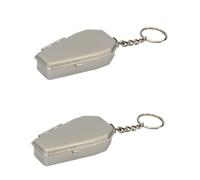 DEARMAMY 2 Pièces Cendrier De Cercueil Porte-clés En Forme De Cercueil Porte-clés Cendrier Jeton Cendrier Pour Voiture Grand Cendrier Anneaux Cendrier Purificateur Porte-clés Cercueil Métal