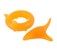 DEARMAMY 2 Pièces cercle de massage masseurs rechargeable chaleur bleu méridien masseur de corps outil de massage manuel masseur domestique masseur grattant résine Orange