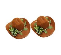 DEARMAMY 2 pièces Chapeaux Décoratifs pour Bouteilles de Vin Couvre-Bouteilles Festifs pour Décoration de Fête Ambiance Noël et Événements Design Unique et Raffiné