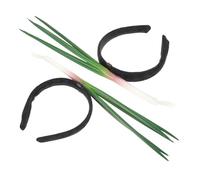 DEARMAMY 2 Pièces Coiffe de Mardi Gras de Poireau Vert en Plastique
