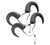 DEARMAMY 2 Pièces Couvre-chef En Corne De Démon Bandeau Oreilles De Diable Déguisements Corne De Taureau Corne De Mouton Halloween Cosplay Cornes Démon Corne à Boire Viking Bandes Mousse