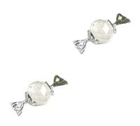 DEARMAMY 2 Pièces Décoration Cristal Transparent Forme de Bonbon avec Boîte Élégance Décoration pour Maison