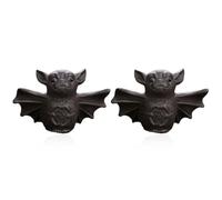 DEARMAMY 2 Pièces Décoration de Bureau Figurine Chauve-Souris en Sables | Ambiance Halloween, Décoration de Figurines D'animaux, Présent Autour du Thé