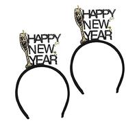 DEARMAMY 2 Pièces Élastiques à Paillettes pour Nouvel An Accessoires pour Cheveux Décorations pour Saint-sylvestre Accessoires Photo pour Fêtes