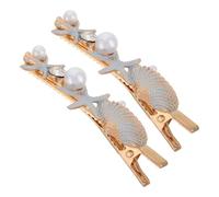 DEARMAMY 2 Pièces Épingle à Cheveux Étoile De Mer Clips De Cheveux D'alligator Pinces à Cheveux D'animaux Marins Pince à Cheveux à Pression Pince à Griffe Étoile Sky-blue Alliage De Zinc