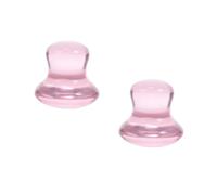DEARMAMY 2 Pièces Jade De Grattage Facial Pierre De Massage Masseur Massage Aux Pierres Outil De Massage Complet Du Corps Façonneur Forme Outils De Soins De La Peau Soin Du Visage Rose