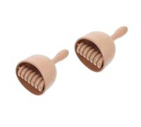 DEARMAMY 2 Pièces masseur de corps en bois le muscle réflexologie fascia outil bob incurvé de massage barre de massage masseurs manuels masseurs préservant la santé arbre de lotus
