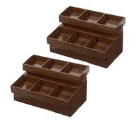 DEARMAMY 2 Pièces Mini Vegetable Display Shelf Rack Stable Miniature Fruit Storage for Dollhouse Decor and Micro Photography Prop