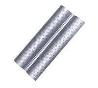 DEARMAMY 2 pièces Moule à Antiadhésif Slots Acier Plaque de Cuisson Ondulée Argentée Accessoire Pratique pour Cuisson de Baguettes et Pains Maison Petit