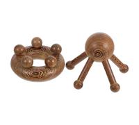 DEARMAMY 2 Pièces outil de massage sha masseur à rouleaux manuels outils de massage peigne pour le psoriasis du cuir chevelu drôle de gratte- outils de massothérapie peigne local Wengé