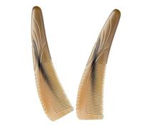DEARMAMY 2 Pièces Peigne en corne petit peigne démêlant barbe pour hommes peignes à cheveux pour coiffer peigne de naissance peignes larges pour femmes brosse à cheveux cornes Coffee