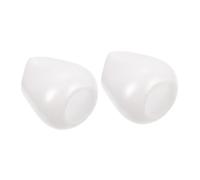 DEARMAMY 2 pièces Pichet à Lait Céramique Blanc Tasse Multifonction pour Sauce Miel et Surface Lisse Facile à Nettoyer Design Moderne sans Poignée pour Déjeuner et Cuisine