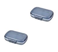 DEARMAMY 2 Pièces Pilulier Portatif Cas Stockage De Pilules Portable Compact à Médecine Conteneur à Pilule Hermétique Voyage Étui à Pilules Titulaires Poche Plastique
