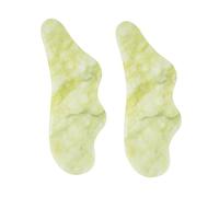 DEARMAMY 2 Pièces Plaque de Massage Jade Naturel de Outils pour Du Visage Du Corps Adultes Massages Relaxants Vert