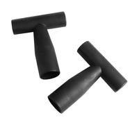 DEARMAMY 2 Pièces Poignée en T Poignée de Râteau en Plastique Noir Antidérapante Démontable pour Bêche et Fourche de Remplacement pour Outil de Creusage Ratissage