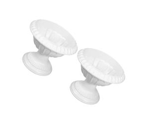 DEARMAMY 2 Pièces Pot de Fleurs Pilier Blanc en PP pour Décorations de Mariage, Centre de Table Élégant, pour Cérémonies et Fêtes D'ouverture