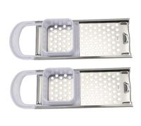 DEARMAMY 2 pièces Râpe à Pâte Acier Inoxydable pour Gnocchis et Nouilles Outil de Cuisine Résistant Rouille avec Glissoir Amovible pour Découpe Uniforme et Nettoyage Facile