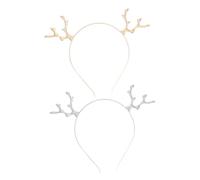 DEARMAMY 2 Pièces Serre-tête De Noël De Renne Bandeau De Noël Accessoire De Coiffure Lot De Serre-têtes Forme De Corne De Faon Renne