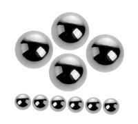 DEARMAMY 20 Pièces Boule d'acier d'agitation inoxydable peinture boules de mélange de manucure agitateur balle boule de vernis à ongles boules de vernis à ongles Silver