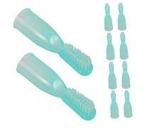 DEARMAMY 20 Pièces Brosse à dents du demi-doigt tout petit enfants en gros bouche mince brosse à dents de prison résistante à l'usure brosse à dents portative mini-dent pp